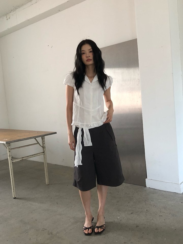 Ore - Korean Women Fashion - #romanticstyle - River Bermuda Pants - 5