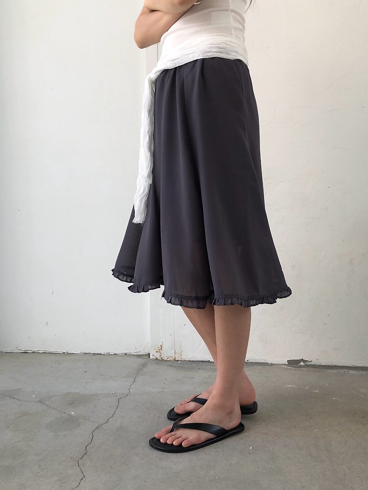 Ore - Korean Women Fashion - #thatsdarling - Frill Flare Skirt - 2