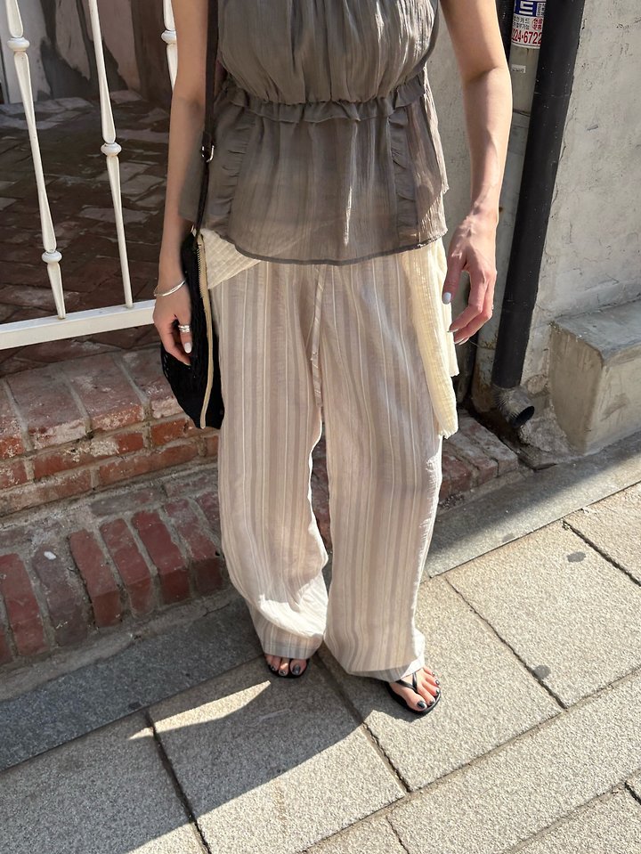Ore - Korean Women Fashion - #thelittlethings - Now Stripe Pants - 7