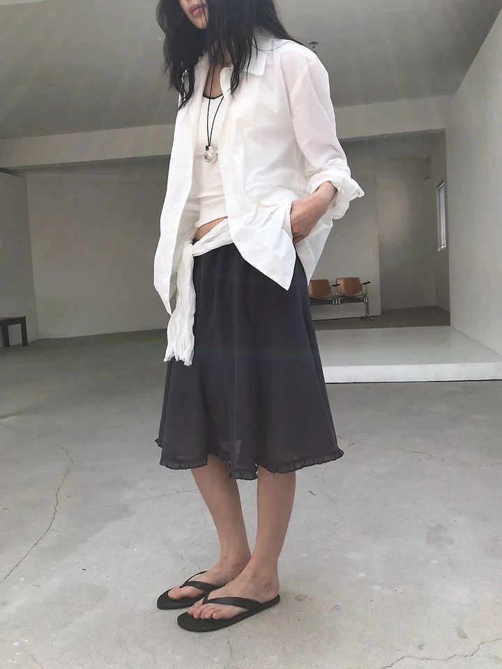 Ore - Korean Women Fashion - #thelittlethings - Frill Flare Skirt - 3