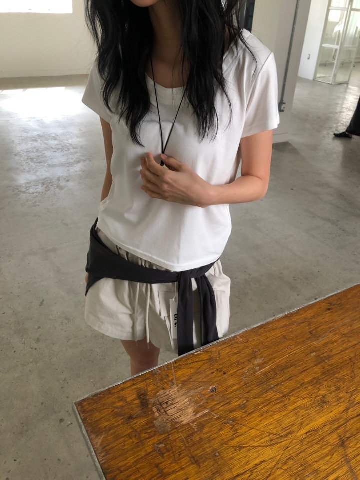 Ore - Korean Women Fashion - #vintageinspired - Scoop Tee - 12