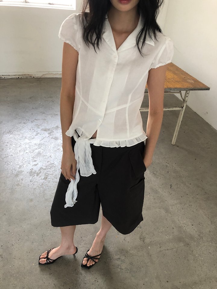 Ore - Korean Women Fashion - #vintageinspired - River Bermuda Pants