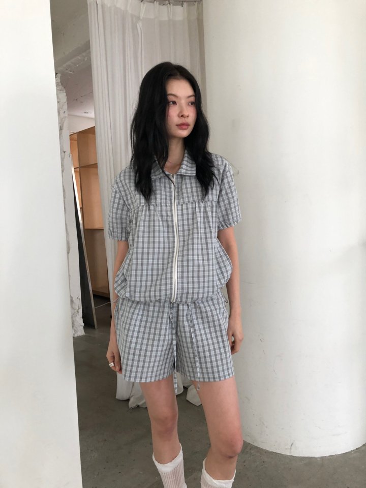 Ore - Korean Women Fashion - #vintagekidsstyle - Check Shirring Jumper - 11