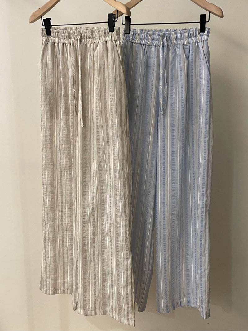 Ore - Korean Women Fashion - #vintagekidsstyle - Now Stripe Pants