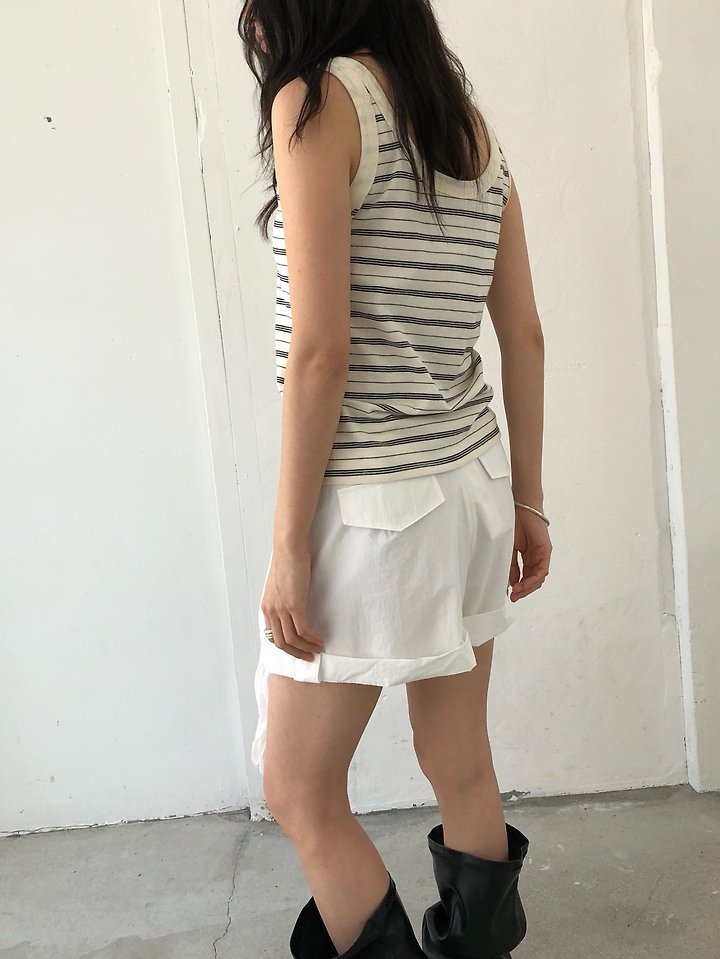Ore - Korean Women Fashion - #womensfashion - Days Stripe Sleeveless Top - 11