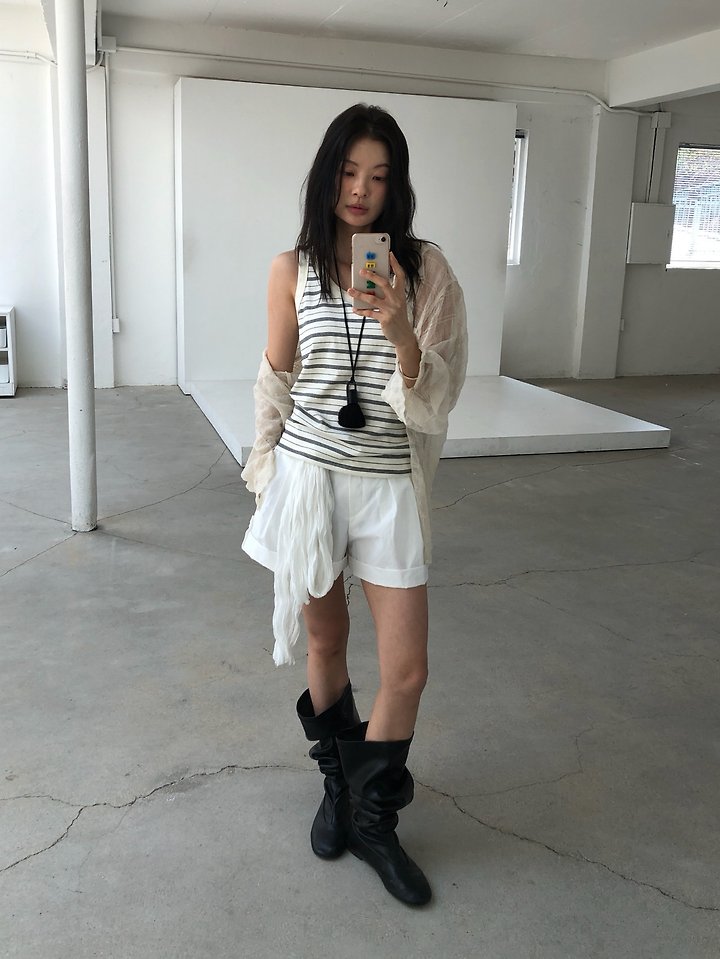 Ore - Korean Women Fashion - #womensfashion - Sheer Check Shirt - 8