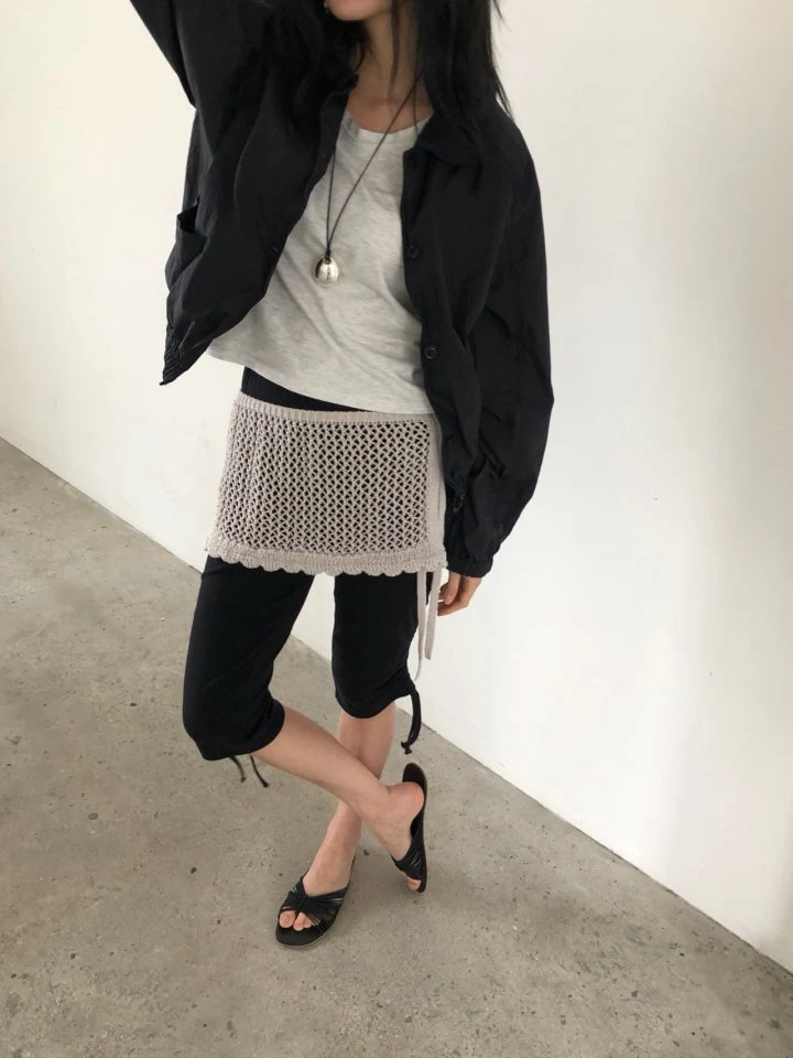 Ore - Korean Women Fashion - #womensfashion - Net Wrap Knit Skirt - 7