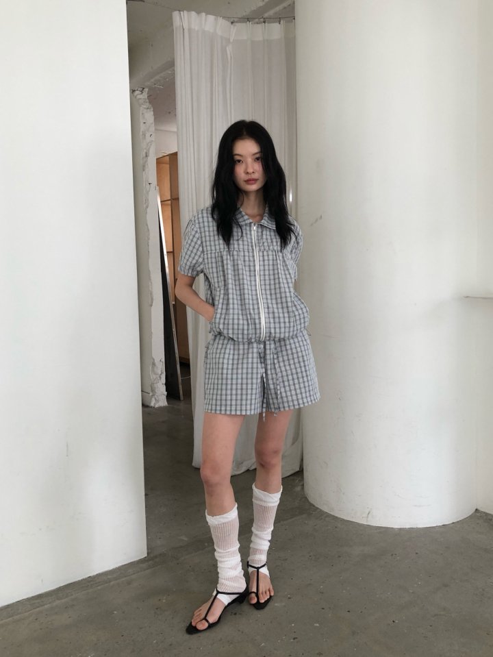 Ore - Korean Women Fashion - #womensfashion - Check Shirring Jumper - 9
