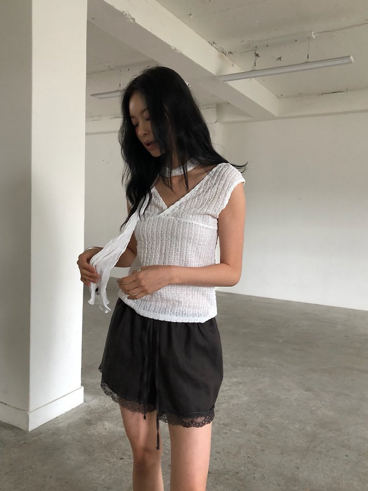 Ore - Korean Women Fashion - #womensfashion - Linen Lace Shorts - 6
