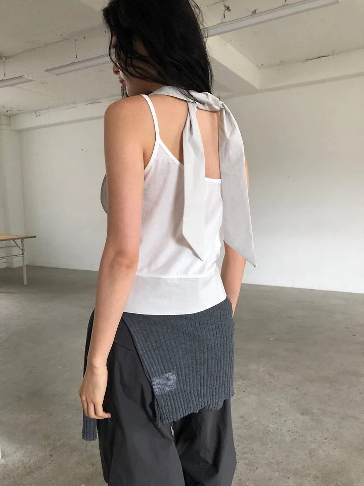 Ore - Korean Women Fashion - #womensfashion - Halter Layered Shirt - 5