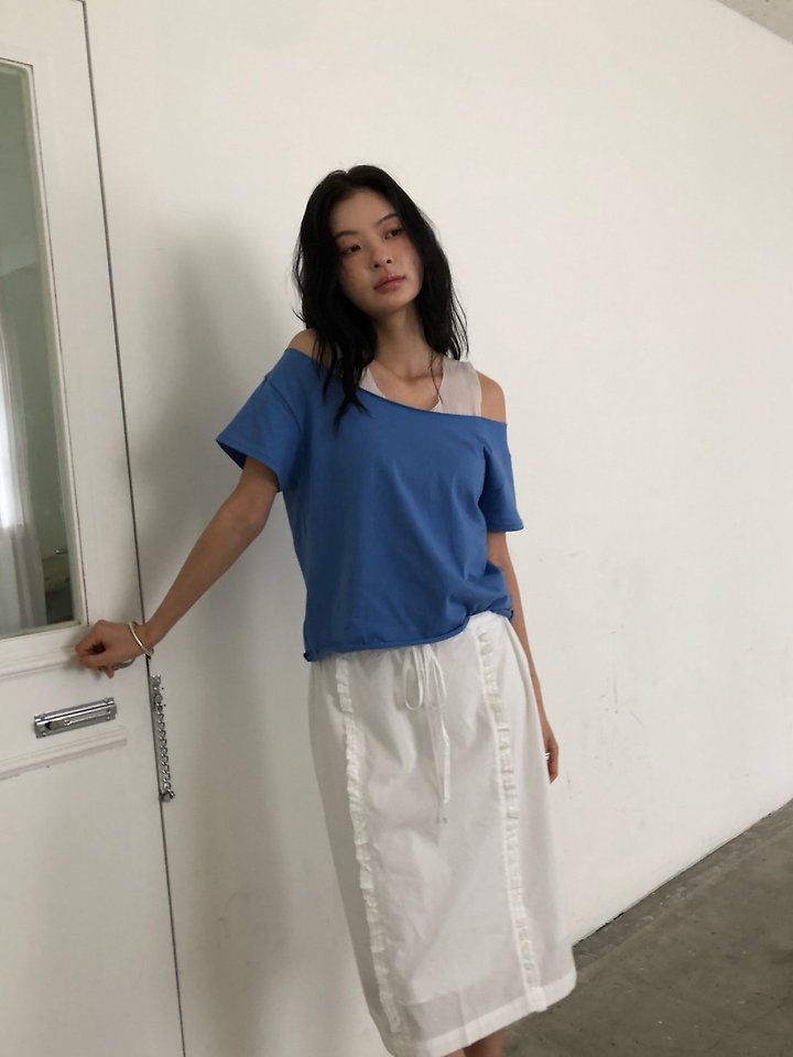 Ore - Korean Women Fashion - #womensfashion - New One-Shoulder Tee - 2