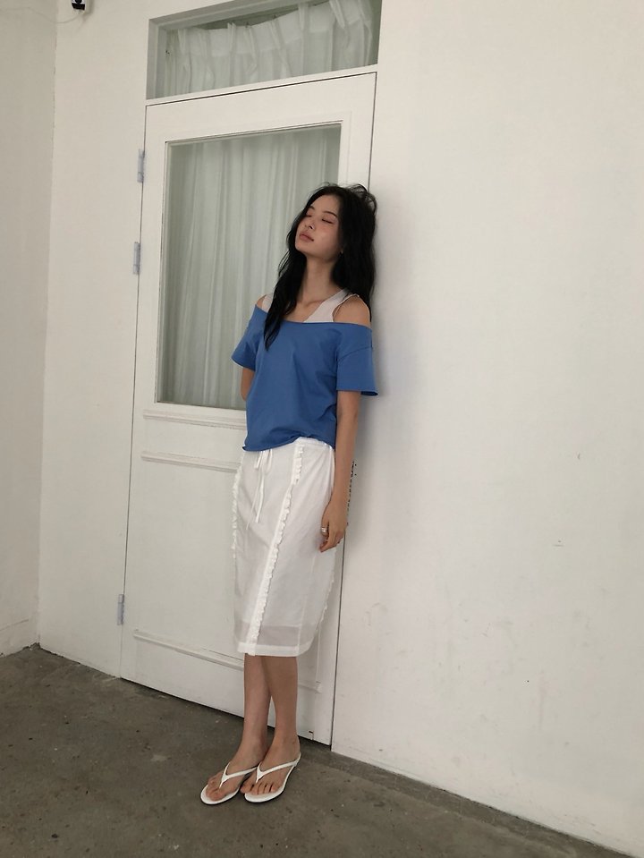 Ore - Korean Women Fashion - #womensfashion - New One-Shoulder Tee - 6