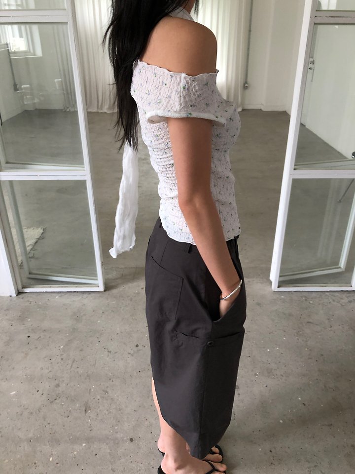 Ore - Korean Women Fashion - #womensfashion - Flower Shoulder Top - 7