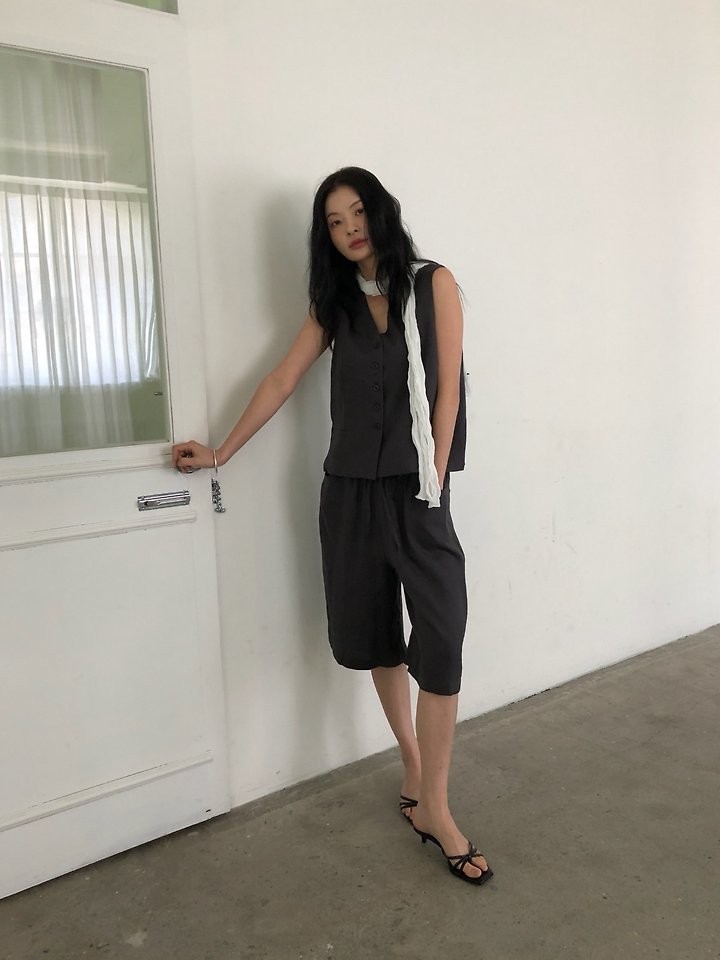 Ore - Korean Women Fashion - #womensfashion - Linen Vest - 3