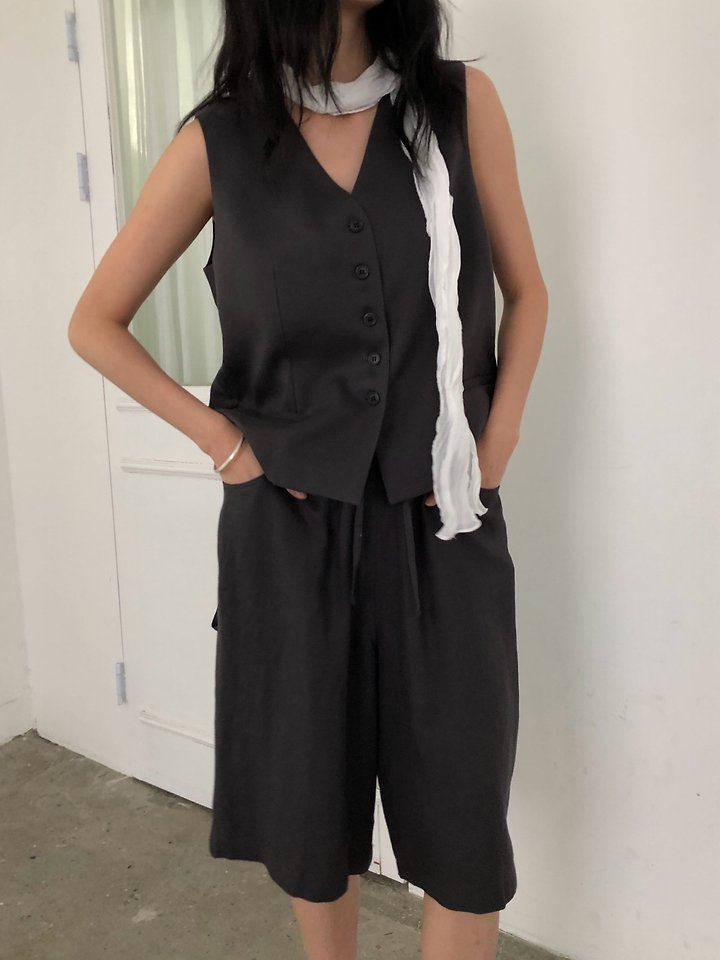 Ore - Korean Women Fashion - #womensfashion - Linen Vest - 5