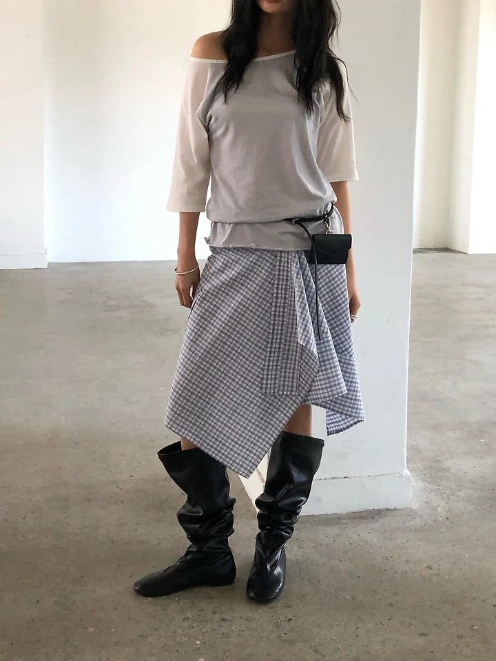 Ore - Korean Women Fashion - #womensfashion - Check Wrap Skirt - 10