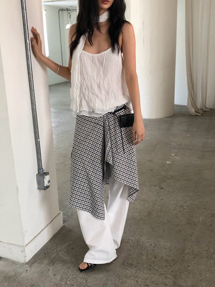 Ore - Korean Women Fashion - #womensfashion - Check Wrap Skirt - 2