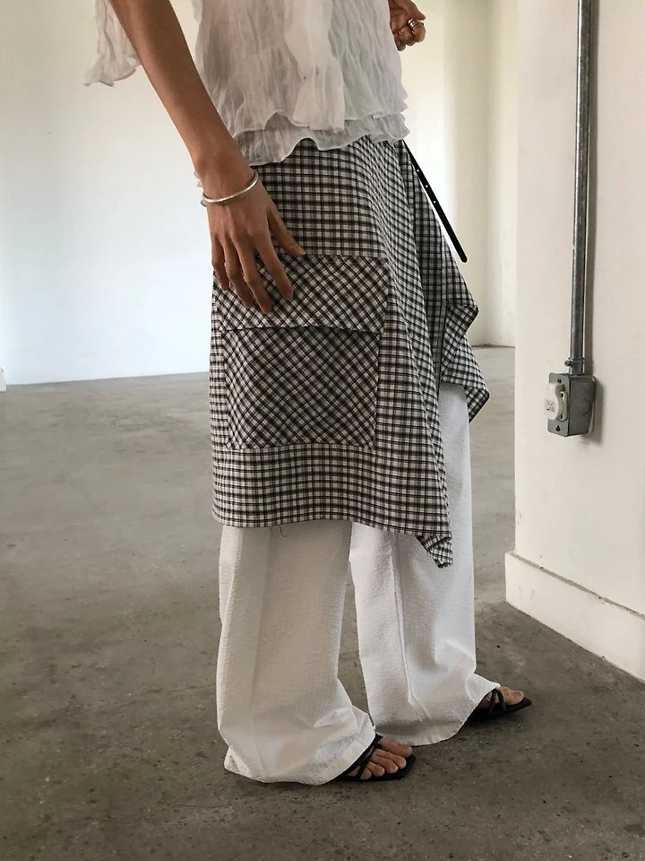 Ore - Korean Women Fashion - #womensfashion - Check Wrap Skirt - 6