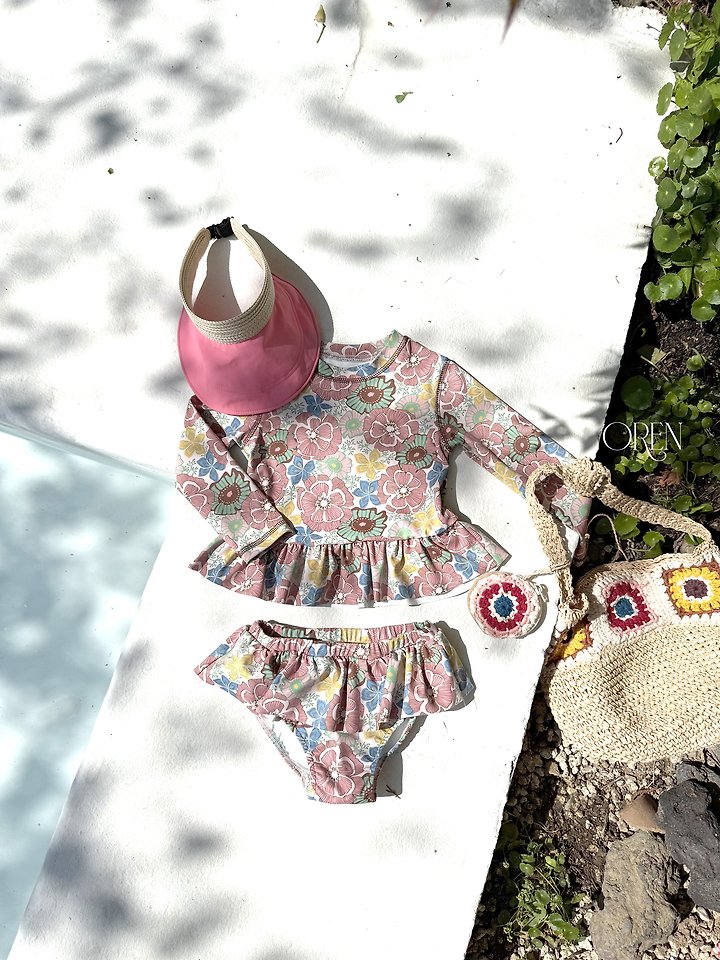 Oren - Korean Children Fashion - #Kfashion4kids - Solea Fleur Rash Guard - 11