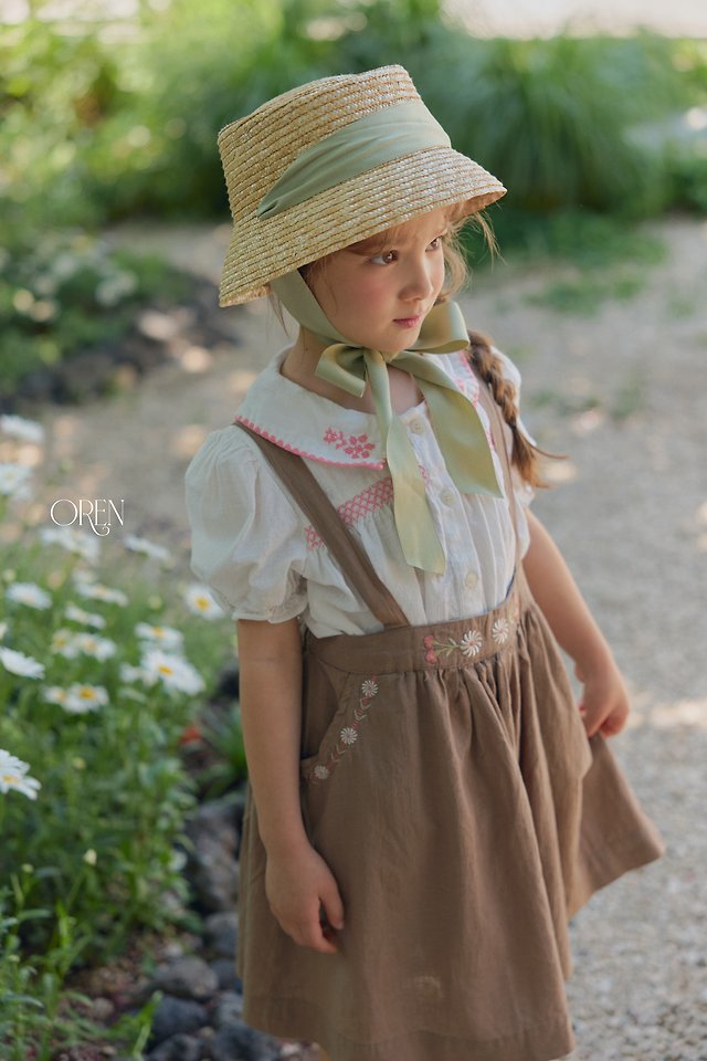 Oren - Korean Children Fashion - #childofig - Chouette Ribbon Straw Hat - 7