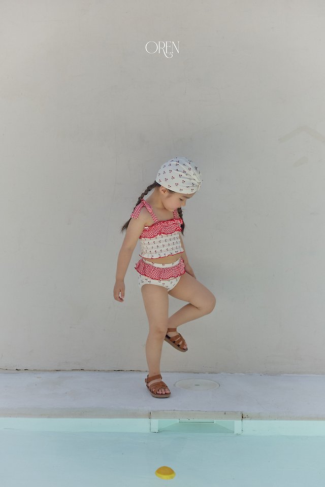 Oren - Korean Children Fashion - #childofig - Rochelle Cherry Bikini Swimsuit - 5