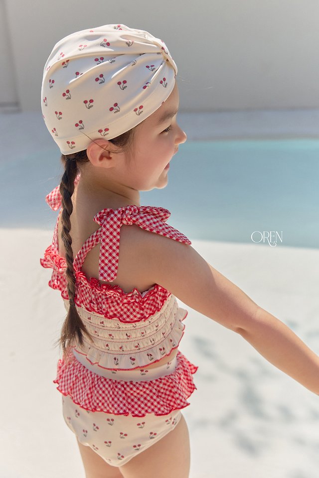 Oren - Korean Children Fashion - #stylishchildhood - Rochelle Cherry Swim Cap - 4