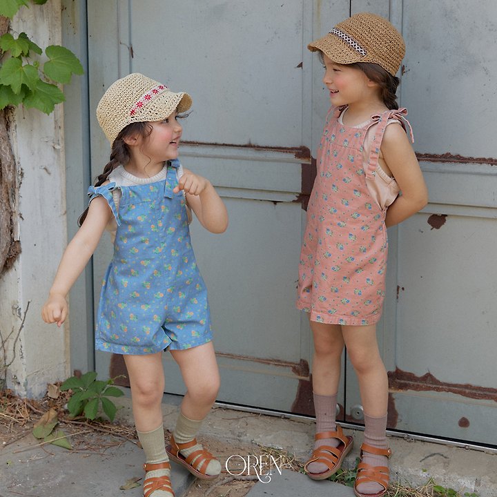 Oren - Korean Children Fashion - #childrensboutique - Camellia Jumper Overalls - 2