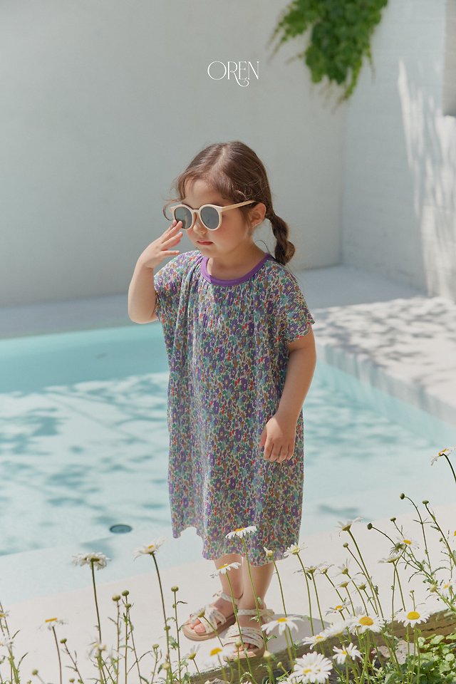 Oren - Korean Children Fashion - #designkidswear - Rosier Pleated One-piece - 3