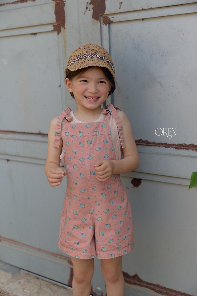 Oren - Korean Children Fashion - #designkidswear - Camellia Jumper Overalls - 3