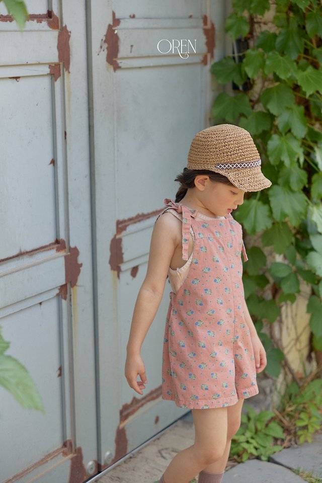 Oren - Korean Children Fashion - #designkidswear - Camellia Jumper Overalls - 4
