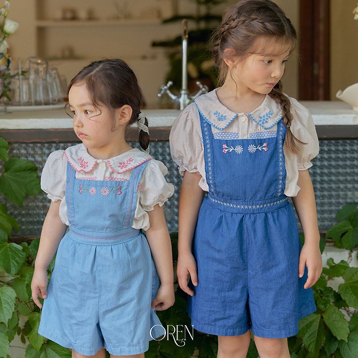 Oren - Korean Children Fashion - #fashionkids - Soleil Denim Overalls - 2