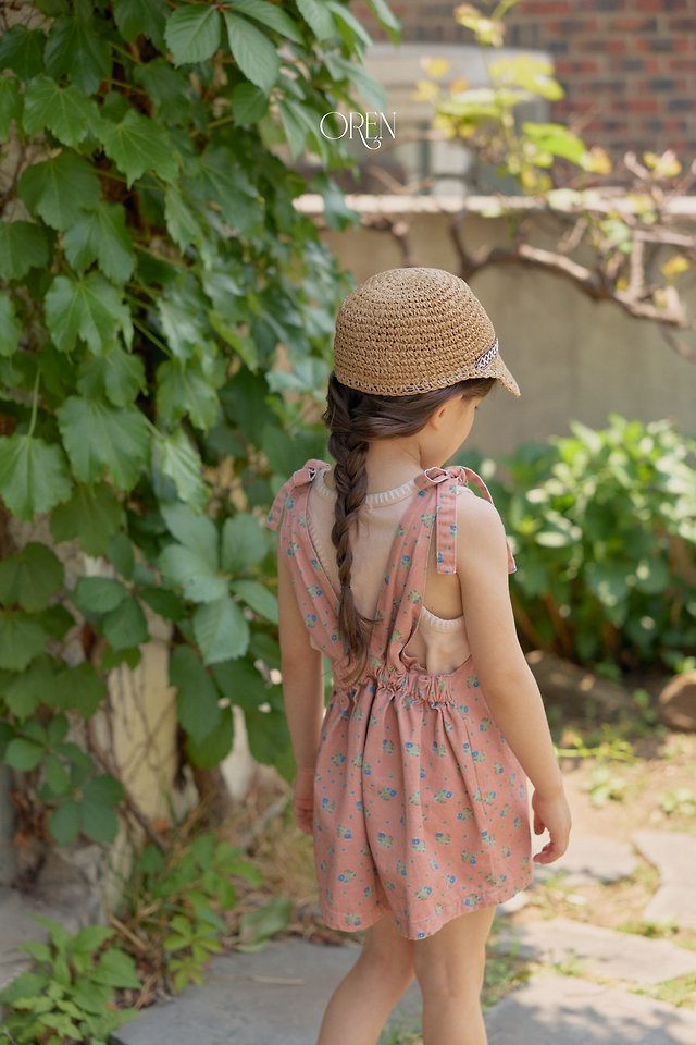 Oren - Korean Children Fashion - #fashionkids - Camellia Jumper Overalls - 5
