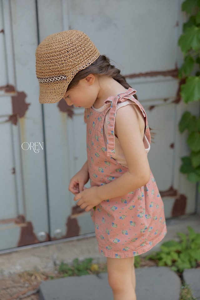 Oren - Korean Children Fashion - #kidsshorts - Camellia Jumper Overalls - 6