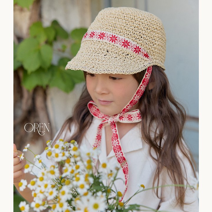 Oren - Korean Children Fashion - #kidsstore - Rosier Raffia Strap Ball Cap - 2