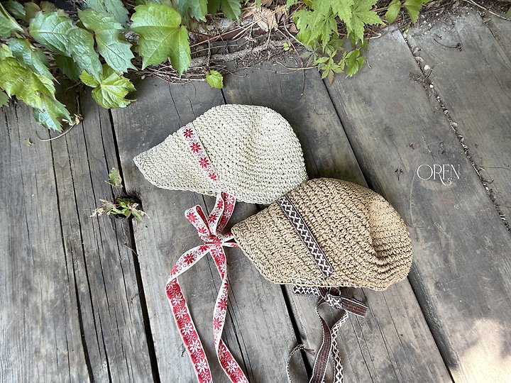 Oren - Korean Children Fashion - #kidzfashiontrend - Rosier Raffia Strap Ball Cap - 3