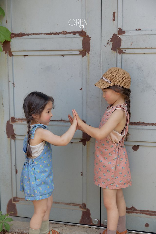 Oren - Korean Children Fashion - #kidzfashiontrend - Camellia Jumper Overalls - 8