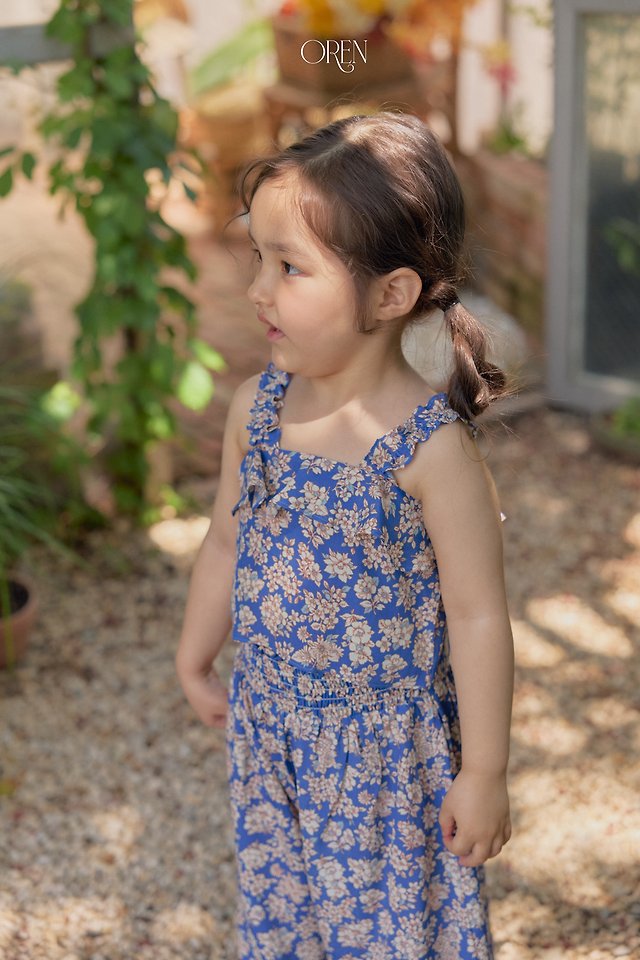 Oren - Korean Children Fashion - #prettylittlegirls - Mellow Pleated Set (Blue Flower) - 11