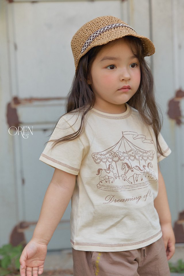 Oren - Korean Children Fashion - #prettylittlegirls - Dreaming Carousel Tee - 7