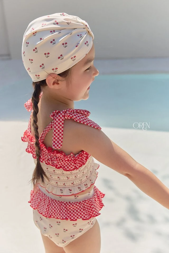 Oren - Korean Children Fashion - #toddlerclothing - Rochelle Cherry Bikini Swimsuit - 4