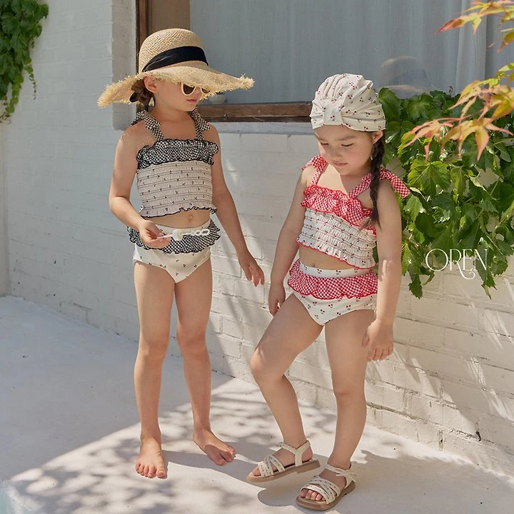 Oren - Korean Children Fashion - #todddlerfashion - Rochelle Cherry Bikini Swimsuit - 2