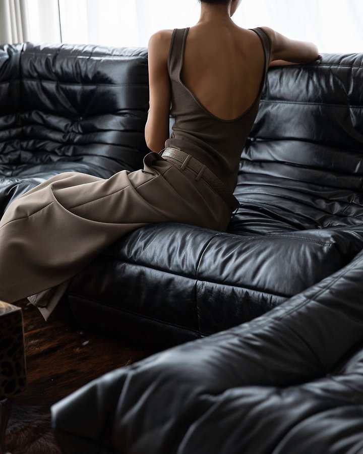 Paper Moon - Korean Women Fashion - #momslook - Classic Backless Detail Sleeveless Knit Top - 7