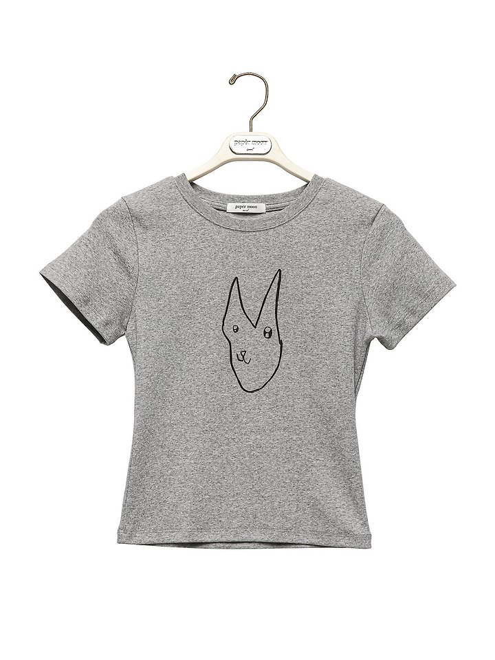 Paper Moon - Korean Women Fashion - #womensfashion - Little Bunny Cropped Tee - 4