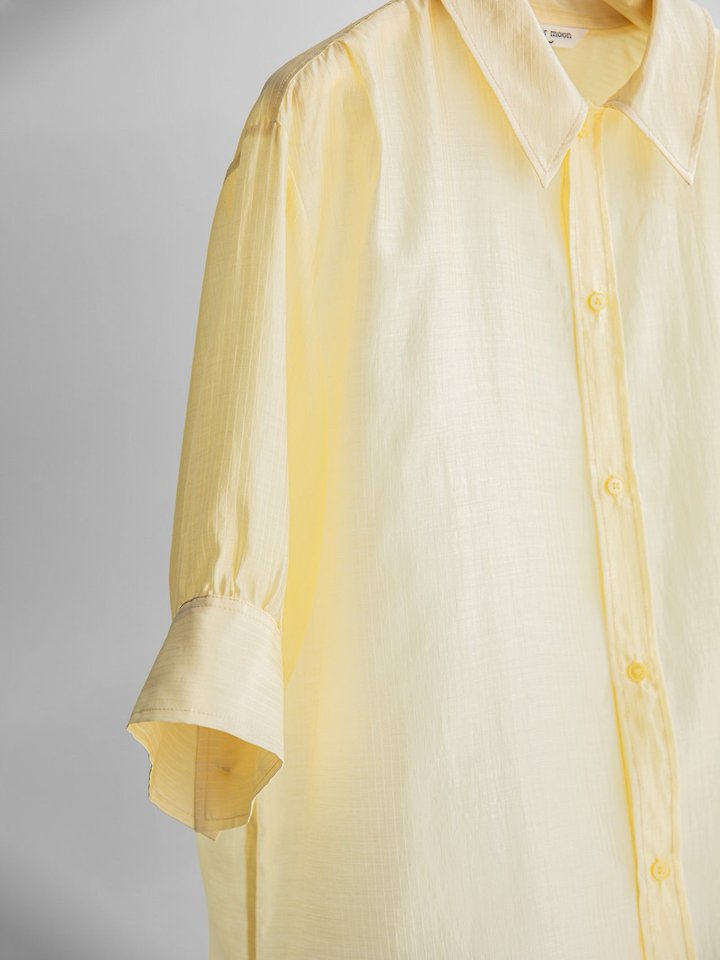 Paper Moon - Korean Women Fashion - #momslook - Soft Sheer Stripe Half-Sleeve Shirt