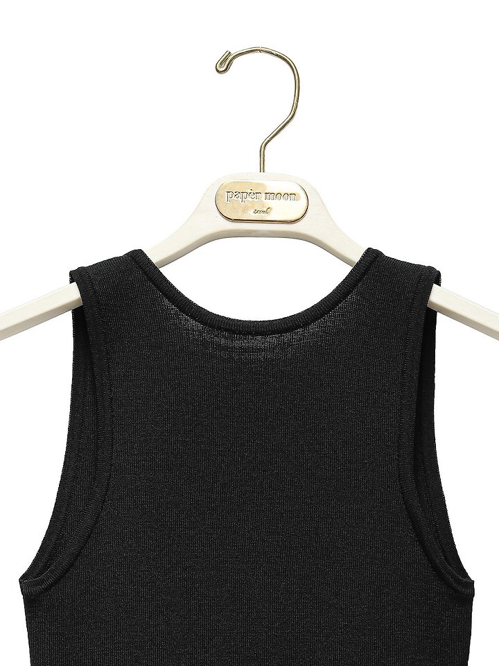 Paper Moon - Korean Women Fashion - #momslook - Classic Backless Detail Sleeveless Knit Top - 7
