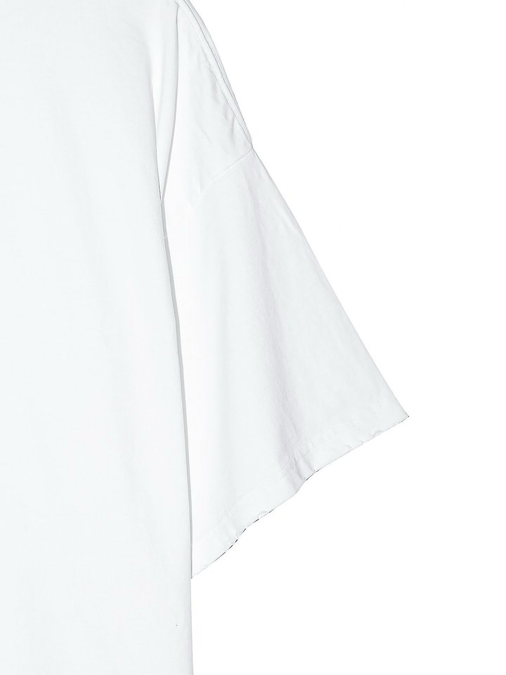 Paper Moon - Korean Women Fashion - #momslook - Oversized Pigment-Washed Cut Detail Tee - 11