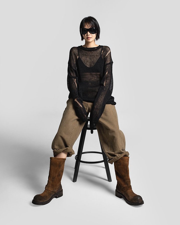 Paper Moon - Korean Women Fashion - #momslook - Vintage Ankle Carpenter Culotte Pants - 6