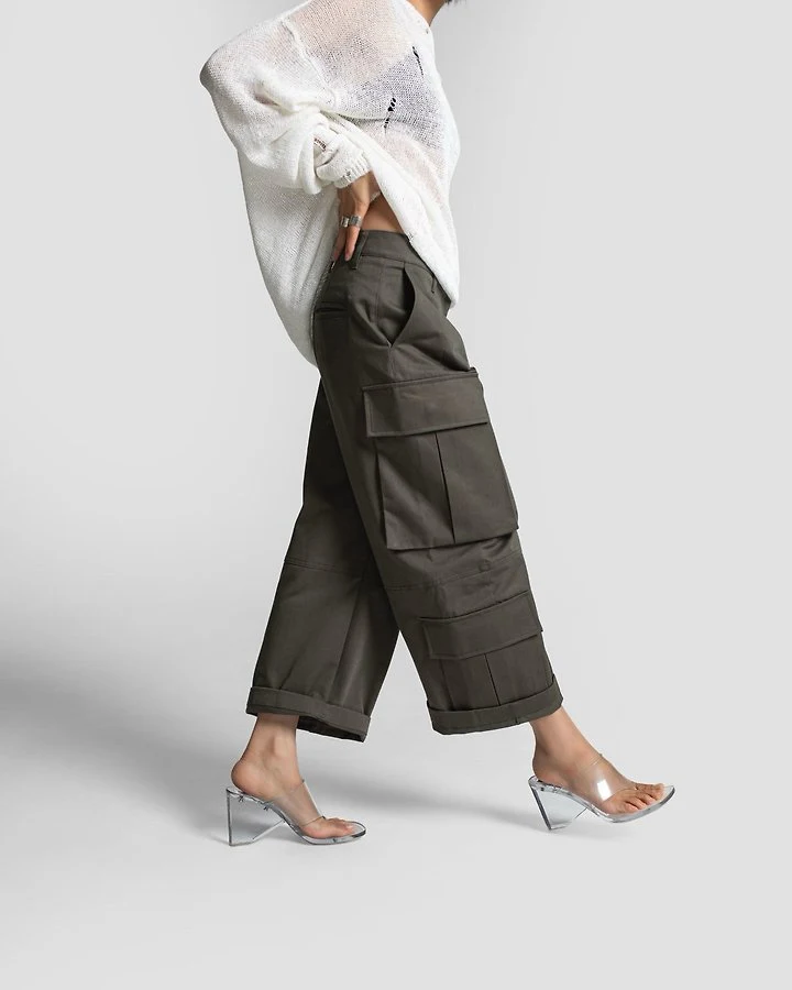 Paper Moon - Korean Women Fashion - #momslook - Structured Double Cargo Pants
