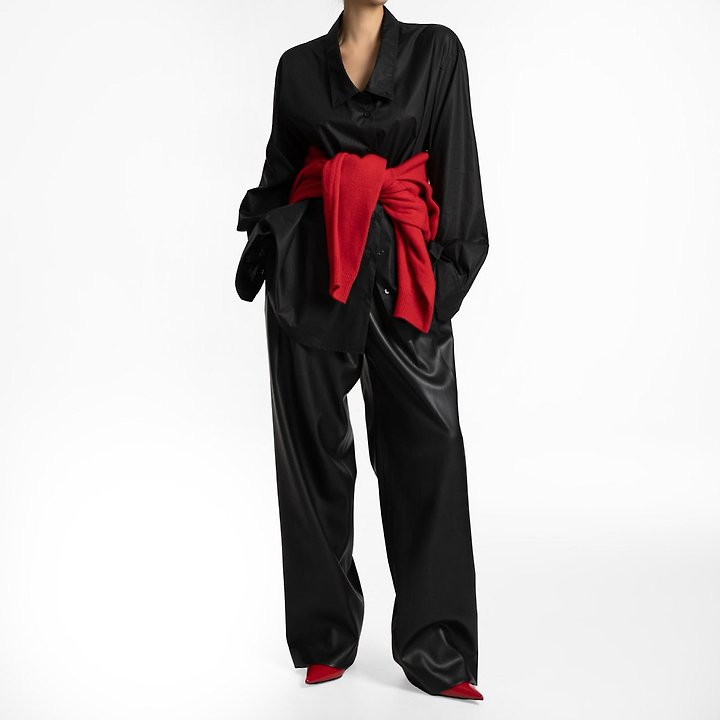 Paper Moon - Korean Women Fashion - #momslook - Low-Collar Paper Button-Down Shirt - 3