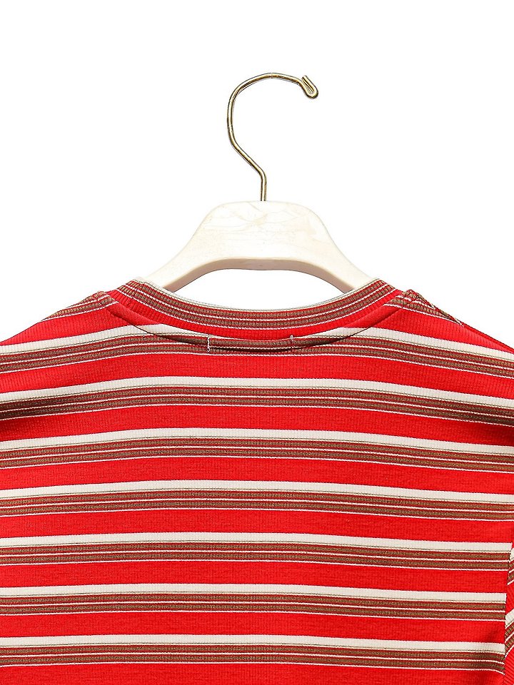 Paper Moon - Korean Women Fashion - #momslook - Soft Ribbed Stripe Tee - 9