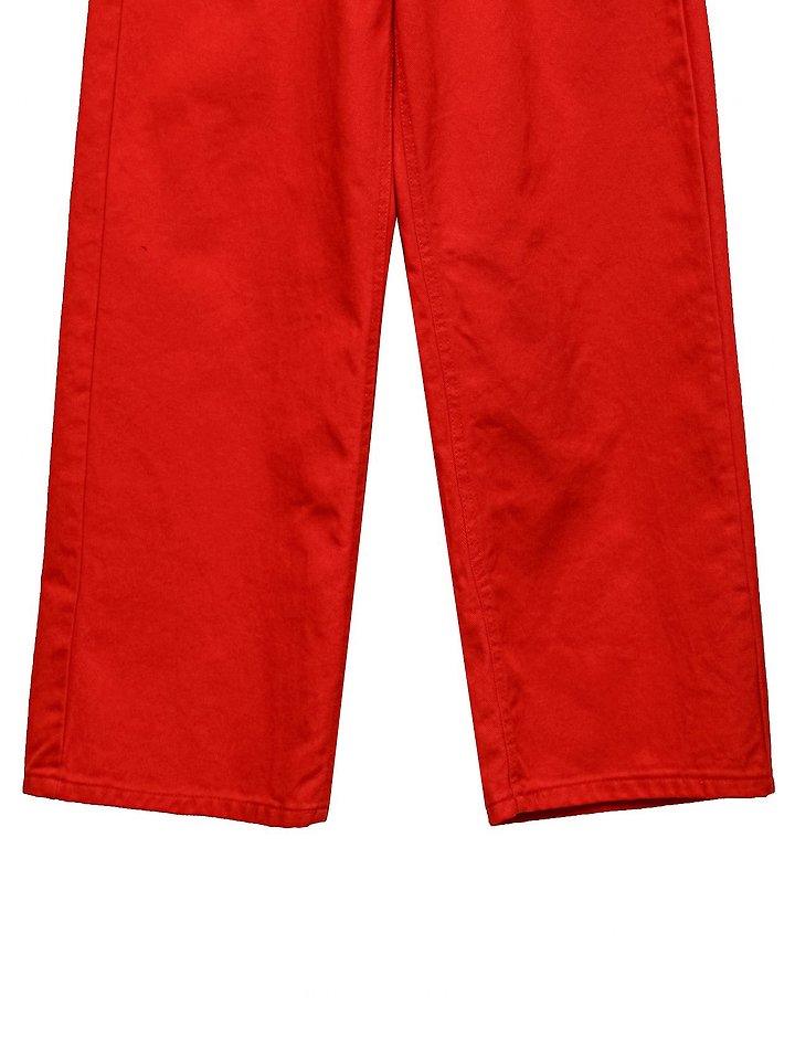 Paper Moon - Korean Women Fashion - #momslook - Color-Accent Wide Cotton Twill Trousers - 8